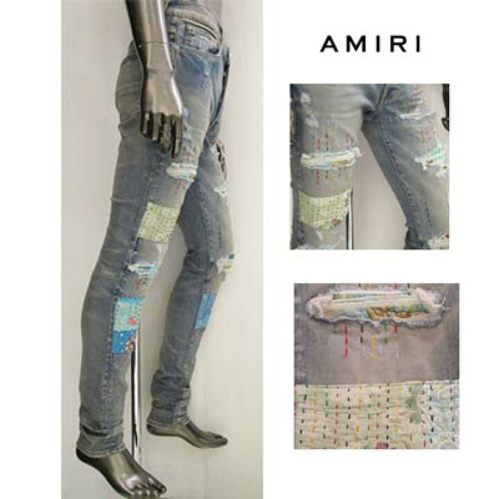 楽天市場】アミリ AMIRI メンズ パンツ ボトムス デニム ※パッチワーク