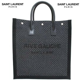 サンローランパリ SAINT LAURENT PARIS メンズ 鞄 バッグ ロゴ ユニセックス可 持ち手部分レザー・フェルト素材・SAINT LAURENT RIVE GAUCHEロゴ付きトートバッグ グレー 632539 2303E 1174 (R170500) 122 秋冬【送料無料】 【smtb-TK】