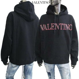 ヴァレンティノ VALENTINO メンズ トップス パーカー フーディー ロゴ ユニセックス可 フロントVALENTINOロゴプリント入り裏起毛パーカー バレンチノ バレンティノ XV3MF21K85L D98 (R143000) 221 2022年春夏新作【送料無料】 【smtb-TK】