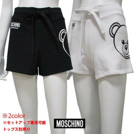 モスキーノ MOSCHINO レディース ボトムス パンツ ハーフパンツ ショートパンツ 2color ※セットアップ着用可(トップス別売り) サイドMOSCHINO BEARロゴ/ビックBEARプリント付ハーフパンツ ZUA4330 9021 0001/0555 (R23100) 221 春夏新作 【送料無料】 【smtb-TK】