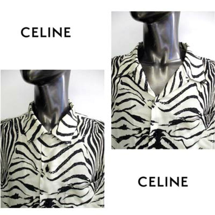 CELINE ゼブラシャツ 39 メンズ