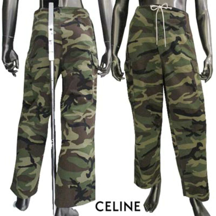 楽天市場】セリーヌ CELINE メンズ ボトムス パンツ カーゴパンツ ロゴ
