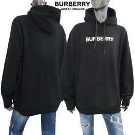 バーバリーBURBERRYメンズ トップス パーカー フーディ ロゴ フロント部分BURBERRYロゴ付パーカー ブラック 8055318 128262 A1189 (R110000/R116600/R123200) 222 2023年秋冬新作【送料無料】 【smtb-TK】