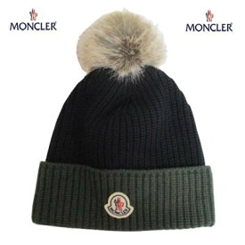 モンクレール MONCLER レディース 帽子 ニット帽 ニットキャップ ユニセックス可 MONCLERロゴ・ファー付きカシミヤ混ウールニット帽 ブラック 3B00024 M1127 999 (R53900) 222 2022年秋冬新作 【送料無料】 【smtb-TK】