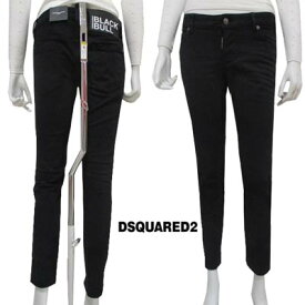 ディースクエアード DSQUARED2 レディース ボトムス デニムパンツ ジーンズ バックDSQUARED2 BLACK BULLロゴパッチ・ジップフライ部分ロゴタグ入りデニムパンツ ブラック S75LB0664 S30733 900 (R80300) 222 2022年秋冬新作 【送料無料】 【smtb-TK】