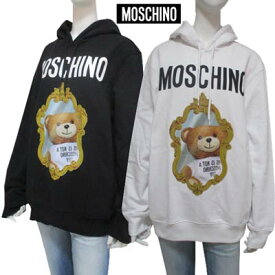 モスキーノ MOSCHINO レディース トップス パーカー フーディ 2color ロゴ フロントMOSCHINO/ミラーベアーロゴ入りプルオーバーパーカー ホワイト/ブラック V1712 5428 7001/7555 (R115500) 222 2022年秋冬新作 【送料無料】 【smtb-TK】