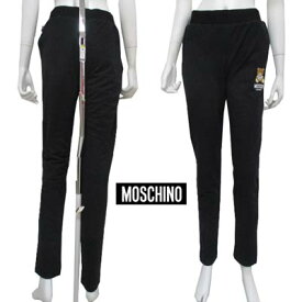 モスキーノ MOSCHINO レディース ボトムス スウェットパンツ セットアップ着用可(トップス別売り) ロゴ レフトサイドベアーロゴ・レフトサイドロゴタグ付き裏起毛スウェットパンツ ブラック ZUA4329 9004 0555 (R38000) 222 2022年秋冬新作 【送料無料】 【smtb-TK】