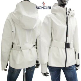 モンクレールグルノーブル MONCLER GRENOBLE レディース アウター ジャケット TECHE 取り外し可ウエストベルト・バックル/アーム/ネックロゴ・ジップ部分トリコロール付きジャケット 白 1A00016 5799B 041 (R214500) 222 2022年秋冬新作 【送料無料】 【smtb-TK】