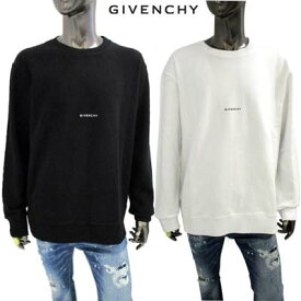 ジバンシー GIVENCHY トレーナー スウェット メンズ ロゴ 2color ※ホワイトのみセットアップ着用可(ボトムス別売り) フロントスモールロゴプリント入りトレーナー ホワイト/ブラック BMJ0HA3 Y9Z 100/001 (R95700) 321 2023年春夏新作 【送料無料】 【smtb-TK】