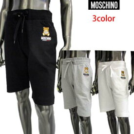 モスキーノ MOSCHINO ハーフパンツ メンズ セットアップ着用可(トップス別売り) 3color BEAR/ロゴ/ワードプレイ・バックポケット部分ロゴタグ付きハーフパンツ 白/灰/黒 A6887 4409 0001/0489/0555 (R36300) 321 2023年春夏新作 【送料無料】 【smtb-TK】