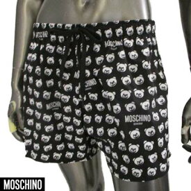 モスキーノ MOSCHINO スイムウェア ビーチウェア ハーフパンツ半ズボン 水着 メンズ ロゴ 総柄BEAR/MOSCHINO SWIMロゴ・ウエスト紐・専用水着入れ付きスイミングウェア ブラック A4235 9306 1555 (R36300) 321 2023年春夏新作 【送料無料】 【smtb-TK】