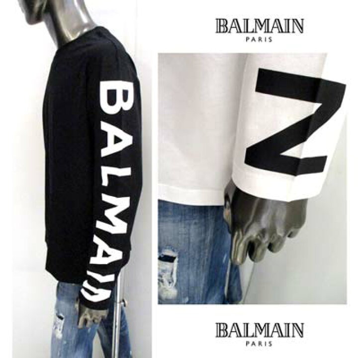 楽天市場】バルマン BALMAIN メンズ トップス Tシャツ 長袖 ロンT ロゴ 