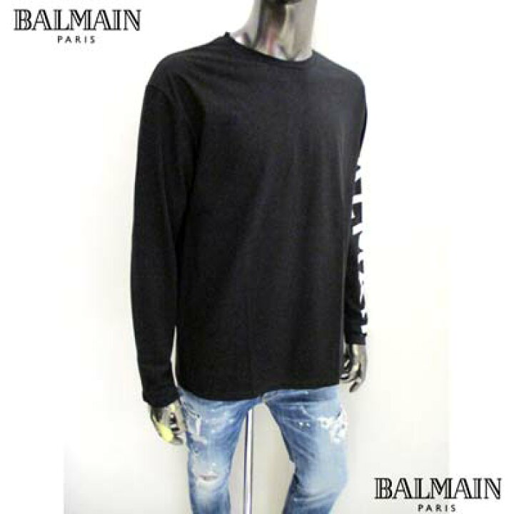 楽天市場】バルマン BALMAIN メンズ トップス Tシャツ 長袖 ロンT ロゴ 