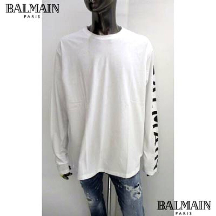 楽天市場】バルマン BALMAIN メンズ トップス Tシャツ 長袖 ロンT ロゴ 