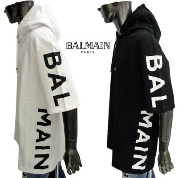楽天市場】バルマン BALMAIN メンズ トップス パーカー フーディ 半袖 