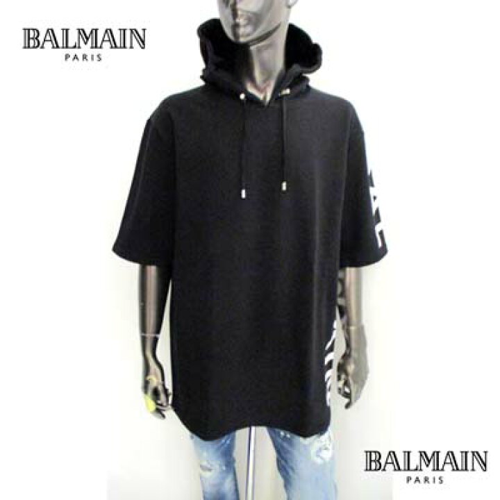 楽天市場】バルマン BALMAIN メンズ トップス パーカー フーディ 半袖 