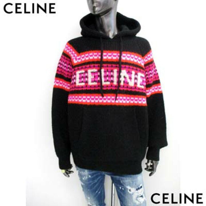 楽天市場】セリーヌ CELINE メンズ ニット パーカー セーター ロゴ 