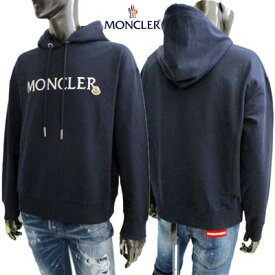 モンクレール MONCLER レディース トップス パーカー フーディ スウェット ロゴ フロント立体刺繍ロゴ・チェスト部分ロゴワッペン・金具部分ロゴ刻印入りプルオーバーパーカー ネイビー 8G00016 899TR 76H (R83600) 321 2023年春夏新作 【送料無料】 【smtb-TK】