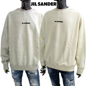 ジルサンダー JIL SANDER メンズ トップス トレーナー スウェット 2color フロントJIL SANDER＋ロゴプリント入りトレーナー アイボリー/グレー J47GU0001 J20010 279/052 (R71500/R90200) 321 2023年秋冬新作 【送料無料】 【smtb-TK】