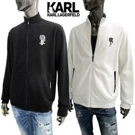 カールラガーフェルド KARL LAGERFELD メンズ ジャケット ジップアップトレーナー セットアップ着用可(ボトムス別売り) キャラクターロゴ・サイドジップポケット/バック裾ロゴ付きトラックジャケット705091 531900 10/990 (R46200) 2023年春夏新作 【送料無料】 【smtb-TK】