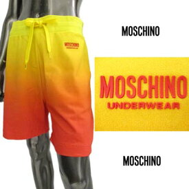 モスキーノ MOSCHINO メンズ ハーフパンツ セットアップ着用可(トップス別売り) サイドロゴ・ウエスト部分ロゴライン入りグラデーションカラーダブルウエストハーフパンツ イエロー オレンジ A6811 4421 1215 (R32000) 321 2023年春夏新作 【送料無料】 【smtb-TK】