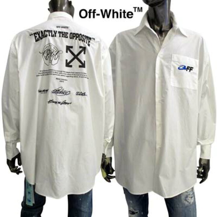 楽天市場】オフホワイト OFF-WHITE メンズ トップス シャツ 長袖 