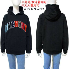 ジバンシー GIVENCHY キッズ 子供服 ジュニア パーカー フーディ スウェット ユニセックス 大人着用可 フロントマルチカラーアーチロゴパッチ付きプルオーバーパーカー ブラック H25476 09B (R77800) 322 2023年秋冬新作 【送料無料】 【smtb-TK】