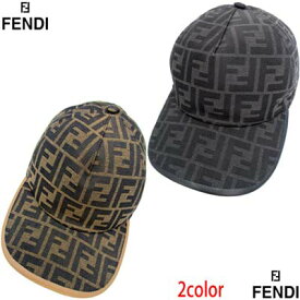 フェンディ FENDI メンズ 帽子 キャップ ユニセックス可 2color 全体ズッカ柄・ベルクロテープ留め部分ロゴ・ツバ縁部分レザー入りキャップ ブラウン/ブラック FXQ768 ALHE F0VAT/F1ED9 (R77000/R88000) GB322 2023年秋冬新作 【送料無料】 【smtb-TK】