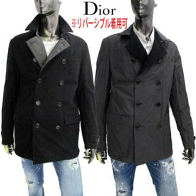 ディオールオム DIOR HOMME メンズ アウター ジャケット リバーシブル着用可 ボタンロゴ刻印・ネック部分ホック付きリバーシブルウールジャケット ブラック 123C411F 0270 900 (R278000) 11A 秋冬 【送料無料】 【smtb-TK】