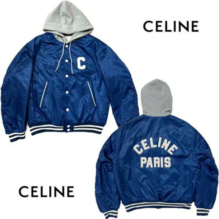 CELINE スタジャン ネイビー/ホワイト セリーヌ テディ エディ期 