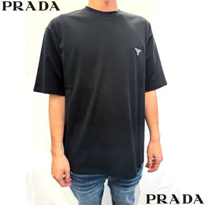 楽天市場】プラダ PRADA メンズ トップス Tシャツ 半袖 2色展開 ロゴT 