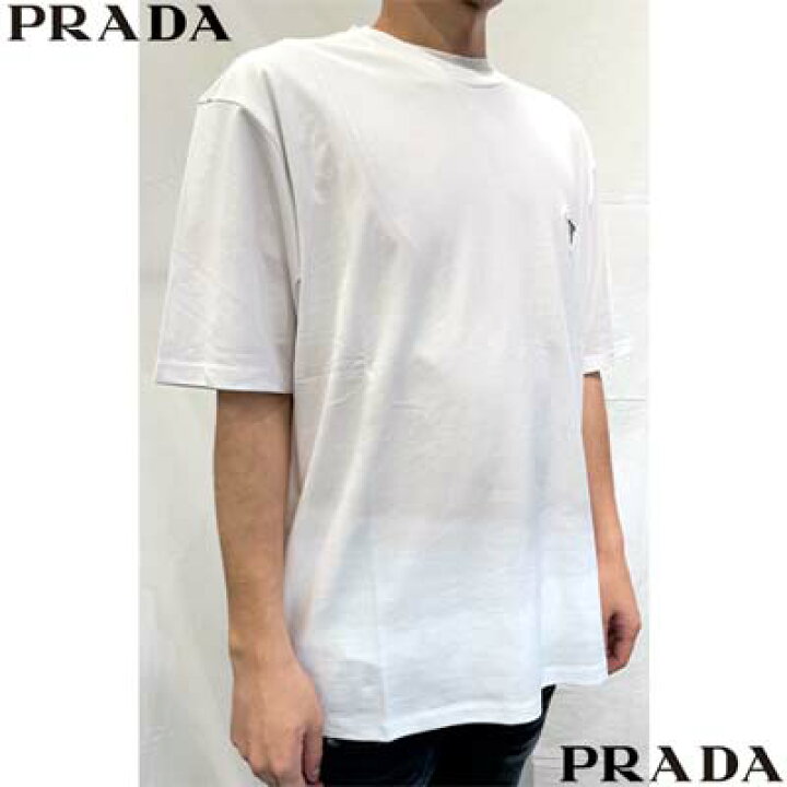 楽天市場】プラダ PRADA メンズ トップス Tシャツ 半袖 2色展開 ロゴT  
