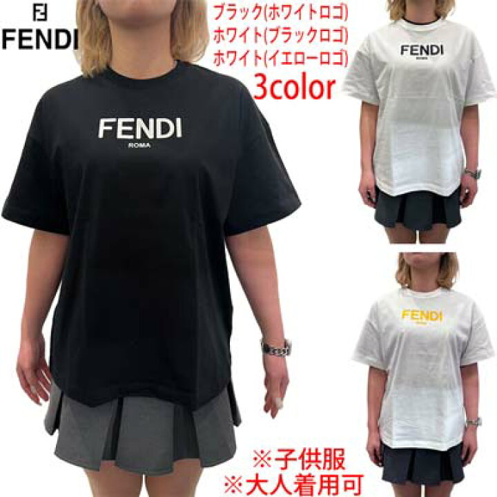 FENDI フェンディ キッズ Tシャツ ズッカ レディース ブラック 黒 使用 