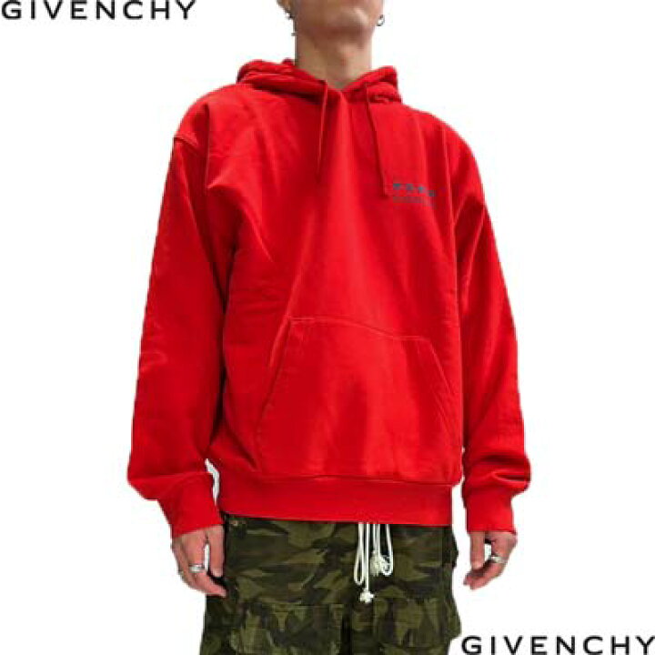 希少デザイン☆XXL】ジバンシー 長袖スウェット クラッシュ加工 レッド 