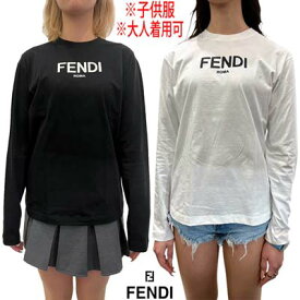 フェンディ FENDI キッズ 子供服 ジュニア ユニセックス可 トップス ロンT 長袖Tシャツ 大人着用可 2色展開 フロントロゴプリント入りロングスリーブTシャツ ホワイト/ブラック JUI154 7AJ F0ZNE/F0GME (R37000) 421 2024年春夏新作 【送料無料】 【smtb-TK】