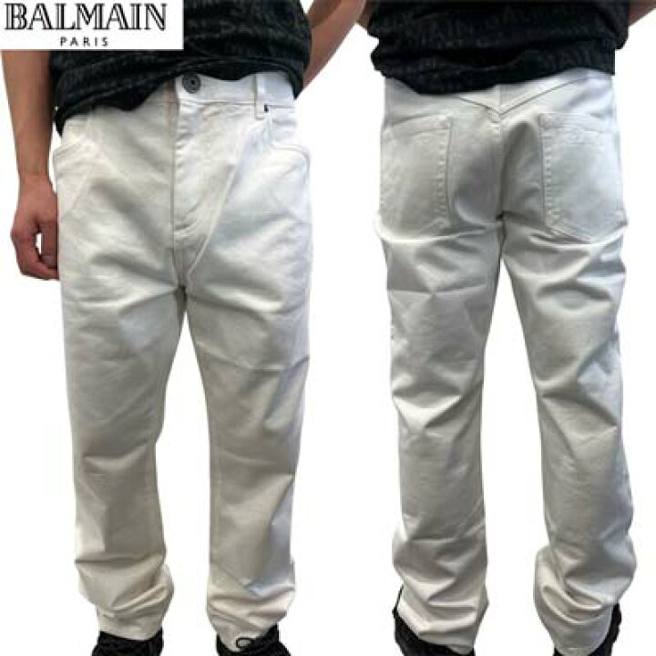 BALMAIN ホワイトデニムパンツ メンズ バルマン 38 BALMAIN(バルマン 