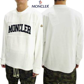 モンクレール MONCLER メンズ トップス トレーナー スウェット フロントロゴ部分切り替えしデザイン・アーム部分ロゴワッペン入りクルーネックトレーナー ホワイト 8G00024 899VV 032 (R103400) 421 2024年春夏新作 【送料無料】 【smtb-TK】