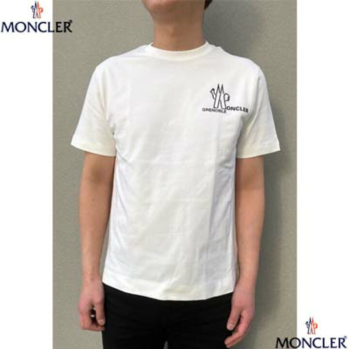 MONCLER ホワイト 半袖 Tシャツ 左胸ポケット付き