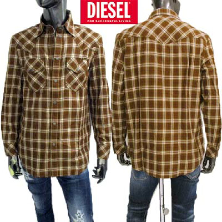 楽天市場】ディーゼル DIESEL メンズ トップス シャツ 長袖 チェック柄 