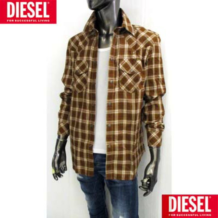 楽天市場】ディーゼル DIESEL メンズ トップス シャツ 長袖 チェック柄 