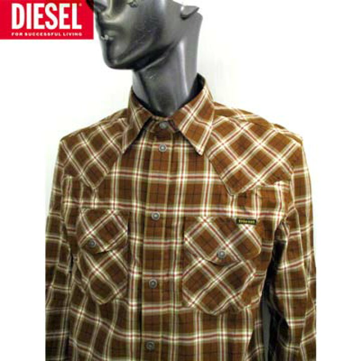 楽天市場】ディーゼル DIESEL メンズ トップス シャツ 長袖 チェック柄 