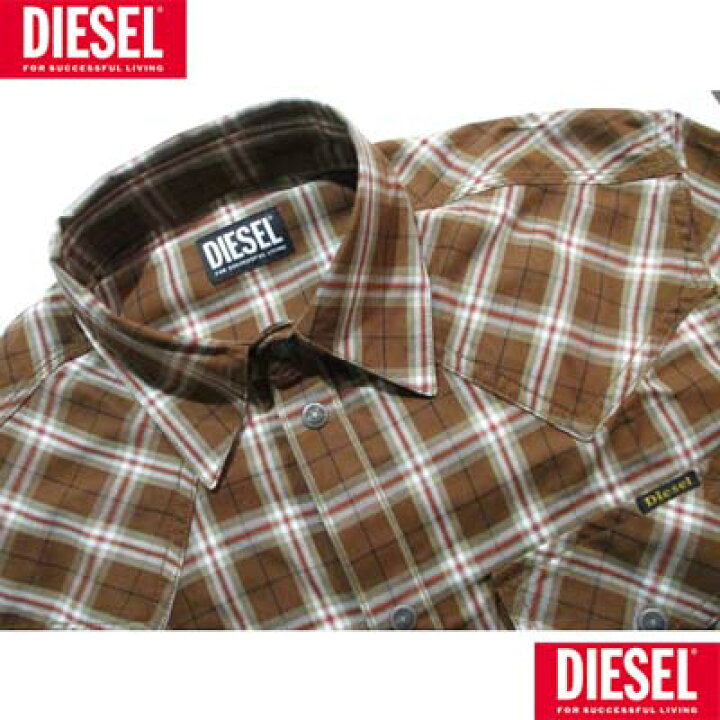 楽天市場】ディーゼル DIESEL メンズ トップス シャツ 長袖 チェック柄 