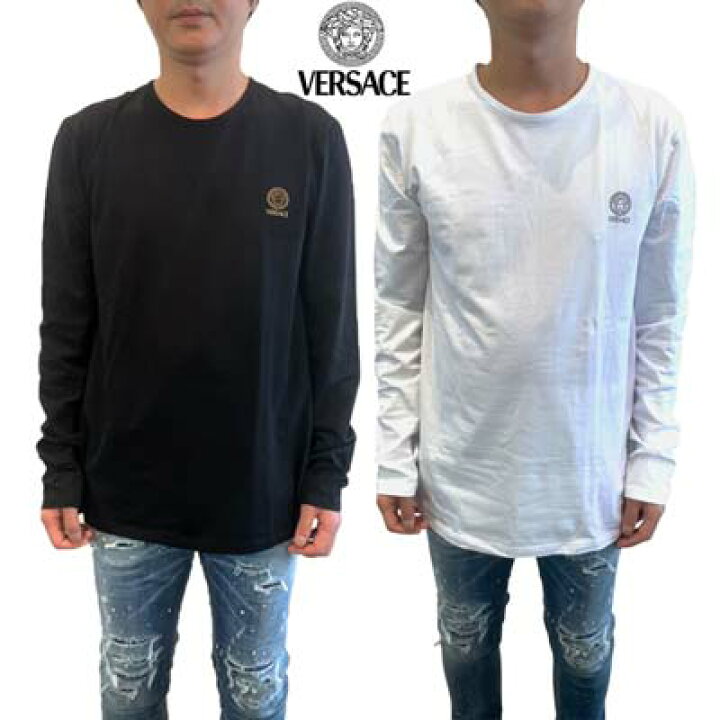 楽天市場】ヴェルサーチ VERSACE ロンT 長袖 メンズ ロングTシャツ 2色 