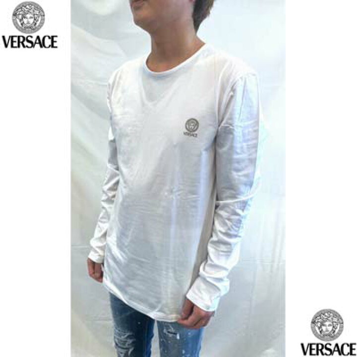 楽天市場】ヴェルサーチ VERSACE ロンT 長袖 メンズ ロングTシャツ 2色 