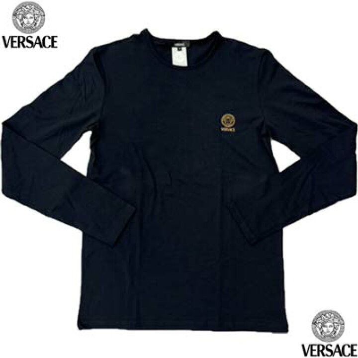 楽天市場】ヴェルサーチ VERSACE ロンT 長袖 メンズ ロングTシャツ 2色 