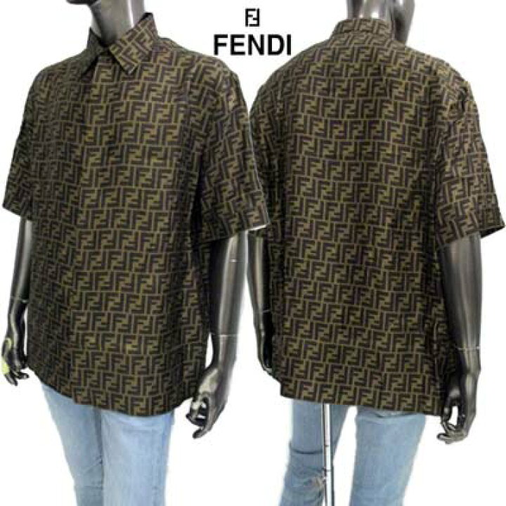 楽天市場】フェンディ FENDI シャツ 半袖 メンズ カジュアル トップス 