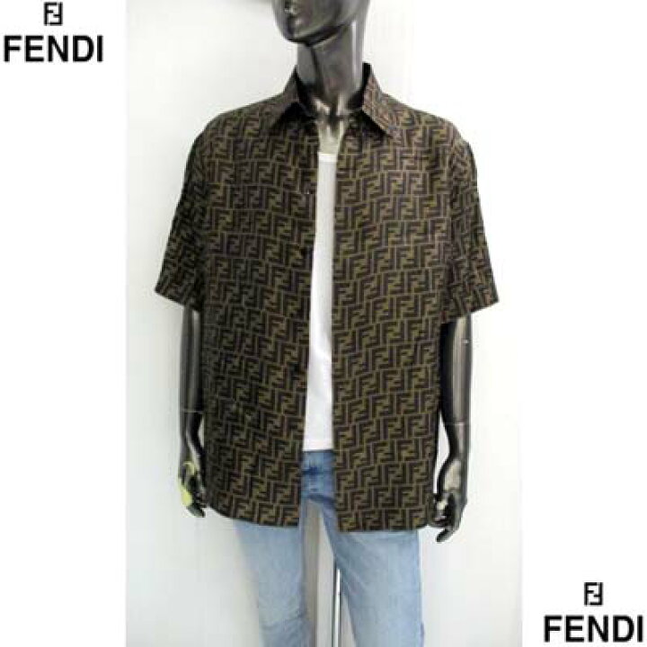 楽天市場】フェンディ FENDI シャツ 半袖 メンズ カジュアル トップス 