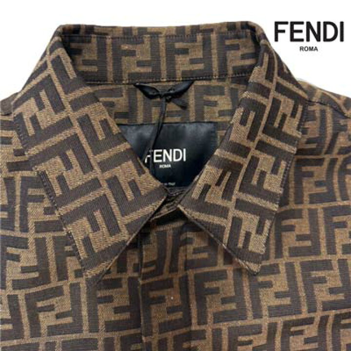 ヴィンテージ】FENDI JEANS ウエスタンシャツ 長袖 ブラウン 42 FENDI 