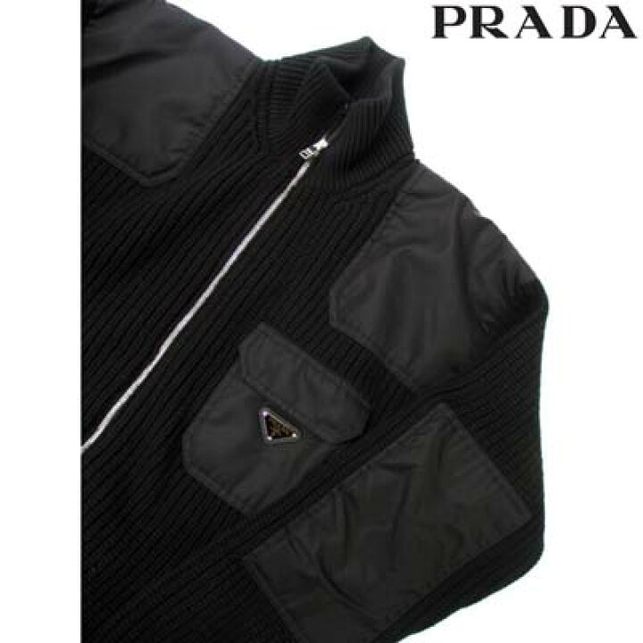 楽天市場】プラダ PRADA カーディガン ニット メンズ チェストポケット 