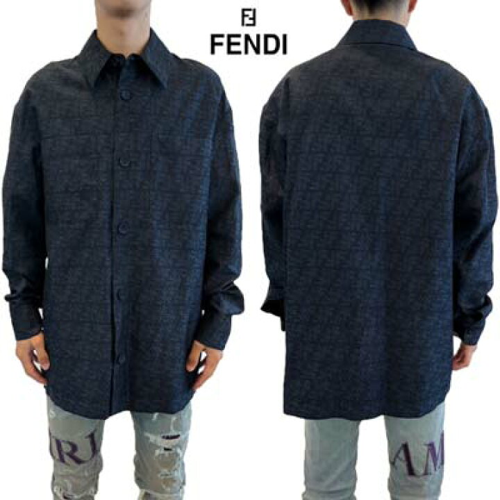 楽天市場】FENDI フェンディ 長袖シャツ メンズ トップス 総柄FFズッカ  